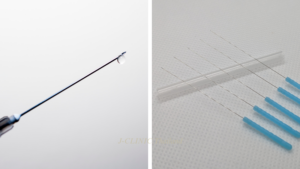 注射針と鍼の写真