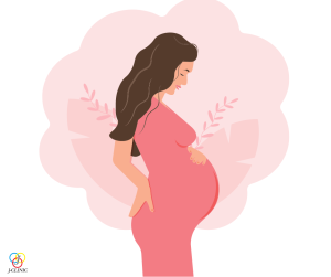妊娠している女性のイラスト
